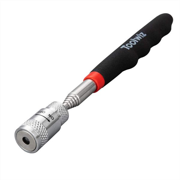 Toolwiz Magnetic Telescoping Pickup Tool 8 lb(3.6KG), Portable 7.7-32 inch/19-80 cm Extendable Retrieving Tool with LED Light, 8 lbs Lifting Capacity