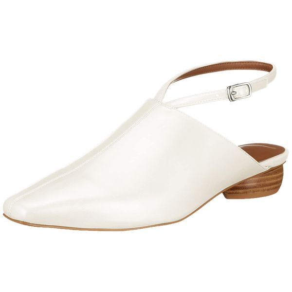 Lily Brown LWGS221329 Women's Square Toe Mule, white