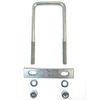 U Bolt Square M8 60mm Inner Width x 100mm Length with Back plate, Hex Nuts and Washers (1)