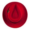 Jaxon & James Crushable C-Crown Wool Felt Fedora Hat - Red M