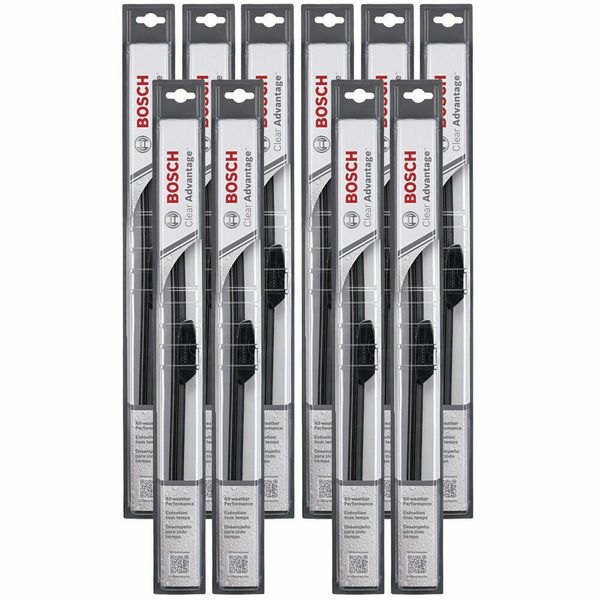 10 Pack - BOSCH BEAM Wiper Blades Size 22" - "CLEAR ADVANTAGE" -Front