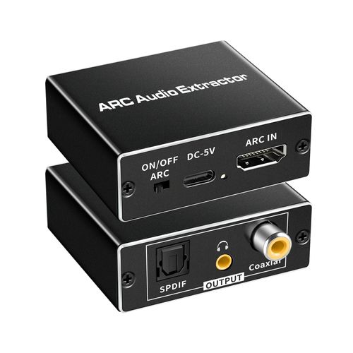 avedio links HDMI ARC Audio Extractor, 192KHz HDMI ARC Adapter Support ARC TV to Digital SPDIF + Coaxial + Analog 3.5mm Stereo Audio Converter for Soundbar Speaker Amplifier Headset