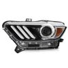 Headlights Assembly For 2015 2016 2017 Ford Mustang Front Left Black Clear Lamp