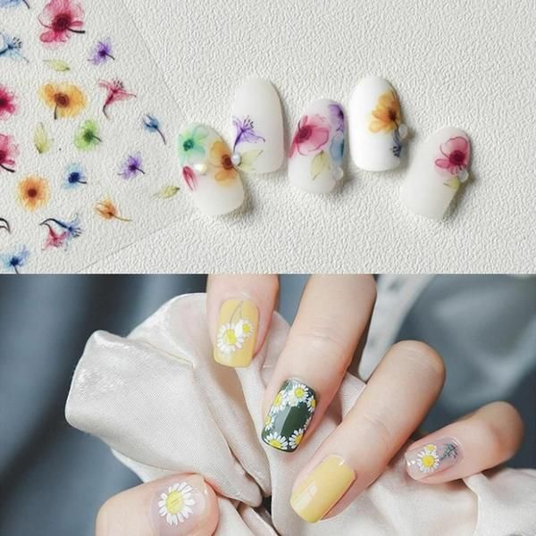 Nail Art Spring Welcome Bright Spring Flower Nail Sticker 4 Types (WA043D2)