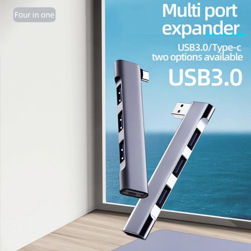 USB Hub Wireless 4-Port for Laptop，Portable USB 3.0 Hub Splitter，USB Extension Docking Station for MacBook Air/Pro, PC, Keyboard, Flash Drive, Mobile HDD (USB Hub for Left)