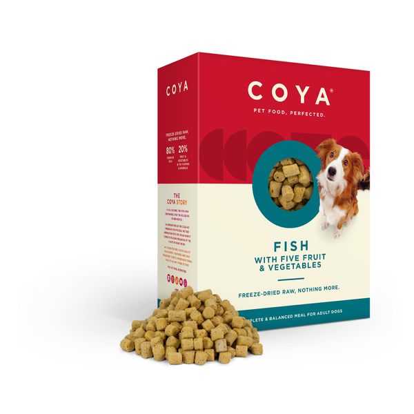 COYA Freeze-Dried Raw Dog Food, Fish (650g) Hypoallergenic & Grain Free, Made With 80% Fish & 20% Fruit & Vegetables | Complete Raw Dog Food In A Easy Freeze-Dried Solution, Raw Without The Chore