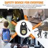 POLICE Mini Personal Alarm Keychain   Emergency Siren Flashlight Black