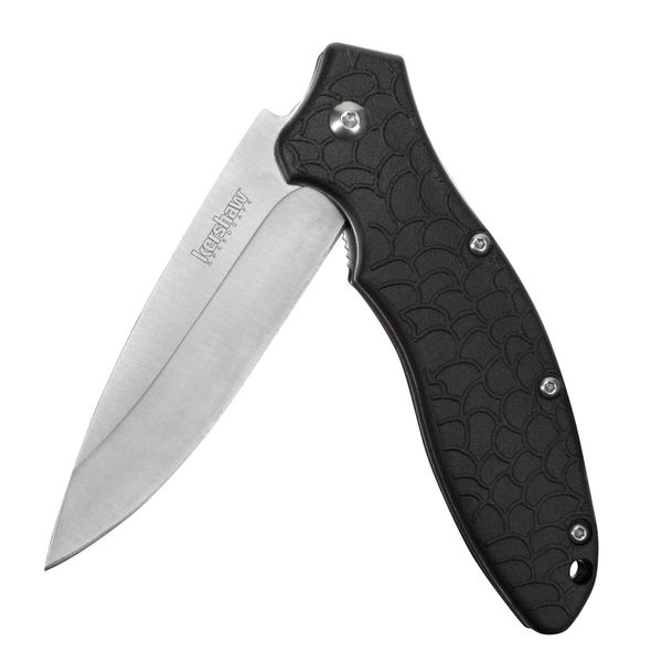 Kershaw Oso Sweet (1830) Folding Pocketknife with Satin-Finished 3.1-Inch 8Cr13MoV Stainless Steel Blade, Glass-Filled Nylon Handle, SpeedSafe Assisted Open, Liner Lock, Reversible Pocketclip; 3.2 OZ. , Black