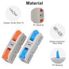 100x Reusable Spring Lever Terminal Block Electric Compact Wire Cable Connectors