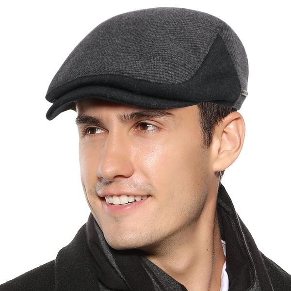 Genfien Barett Cap Herren Schiebermütze Gatsby Schirmmütze Newsboy Flat Cap Baskenmütze