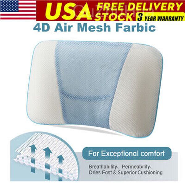 3D Mesh Bath Pillow Spa Pillow Head Rest for Hot Tub Bathtub with Suction Cup US