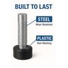 4-Pack Adjustable Feet for Wire Shelving Posts – Leveling Foot Set for Storage Racks – Threaded Base for Height Adjustment – Durable, Floor-Safe, Easy to Install Replacement Set