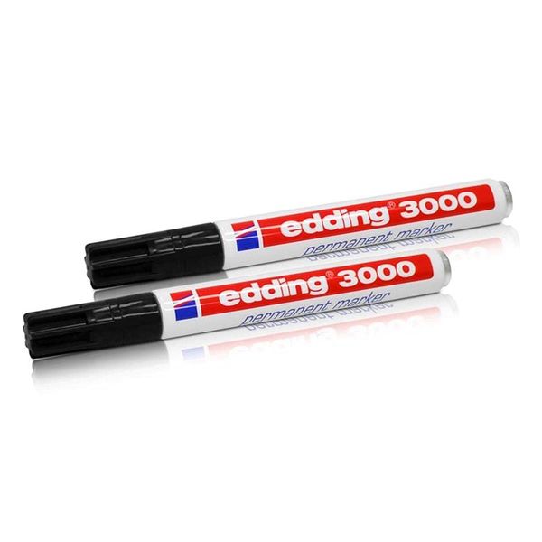 edding 2X 3000 Permanent Marker schwarz 1.5-3 mm