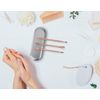 Cuticle Pusher Set Stainless Steel Double Ended Nail Gel Polish Remover Triangle Cuticle Peeler Scraper Manicure Tools for Fingernails and Toenails 3 Pieces (Rose Gold)