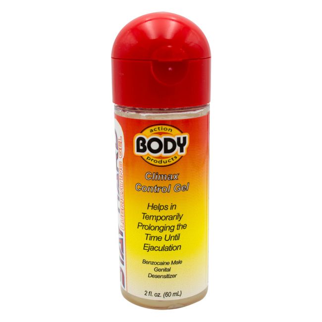 Body Action Stay Hard Climax Control Gel Water Based Lubricant 2 oz