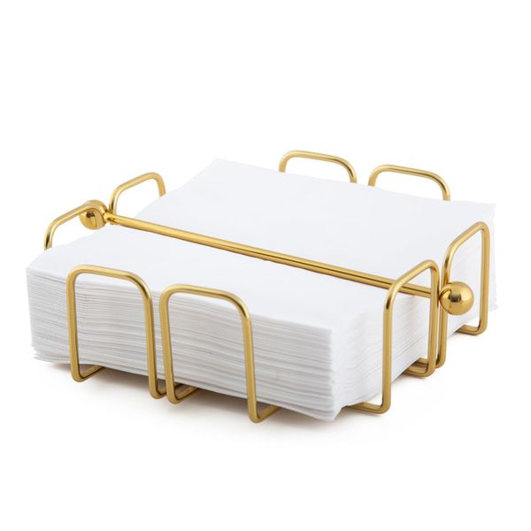 simplywire – Napkin/Serviette Holder with Weighted Bar – Brass