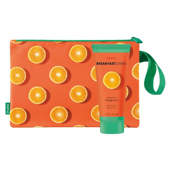 Pupa Milano Breakfast Lovers Set, Orange Juice, 2 Pc - Gift Set - Shower Milk - Body Wash - Body Soap - Hydrating Body Wash - Skincare Set