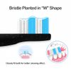 Replacement Toothbrush Heads Compatible with fairywill Electric Toothbrush, Model FW-507/FW-508/2011/959/917/551, D1/D3/D7/D8, W Shape Design Planted with Nylon Bristle (6 Pack - Black)