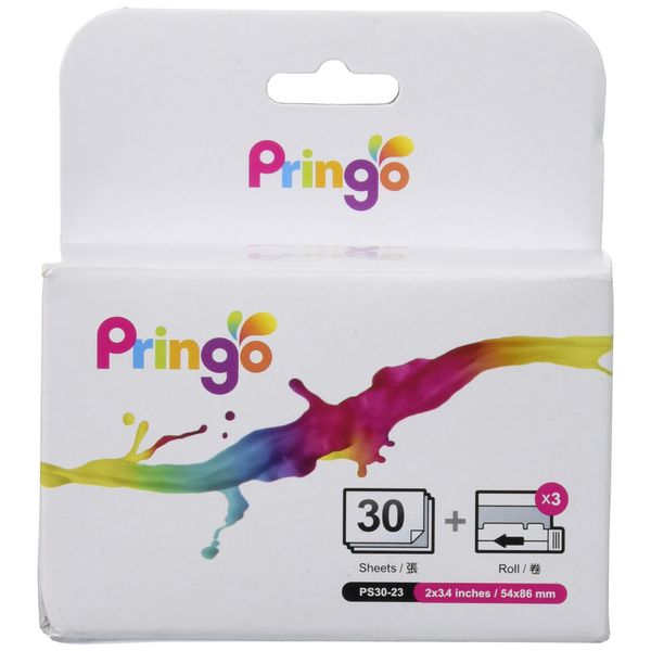 HiTi Pringo P231 Pocket Printer Photo Paper and Ribbon 30 Prints Pack