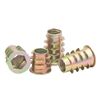 Qrity 20 Pcs Hex Socket Screw-in Nuts Fastener M6x15mm, Zinc Alloy Ladder-Shaped Threaded Insert Nuts, Interface Hex Socket Drive