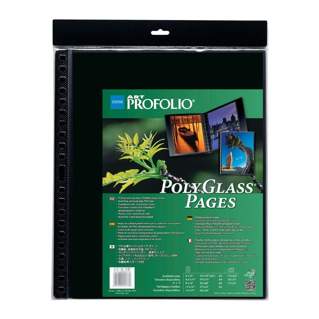 Itoya Art Profolio 8.5x11in PolyGlass Page Refills for Binders 10 Sheets