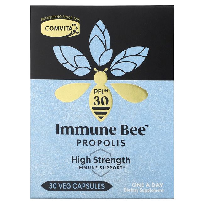 Immune Bee Propolis, High Strength Immune Support, PFL30, 30 Veg Capsules