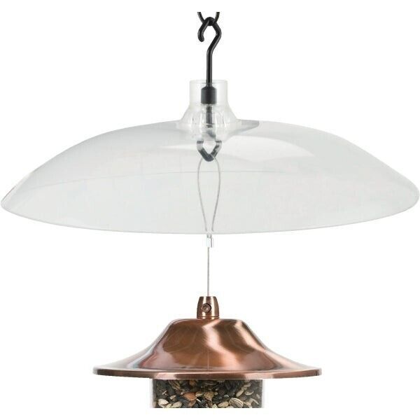 (12)-Perky-Pet 16 In. Transparent Bird Feeder Squirrel Baffle Model: 340