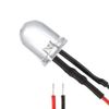 sourcing map 10Pcs 10mm Pre Wired LED, Orange DC12V Clear Lens, Light Emitting Diodes