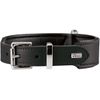 Hunter Basic Dog Collar With Coated Split Leather and Faux Leather, Simple, Robust and Weather-Resistant, Black