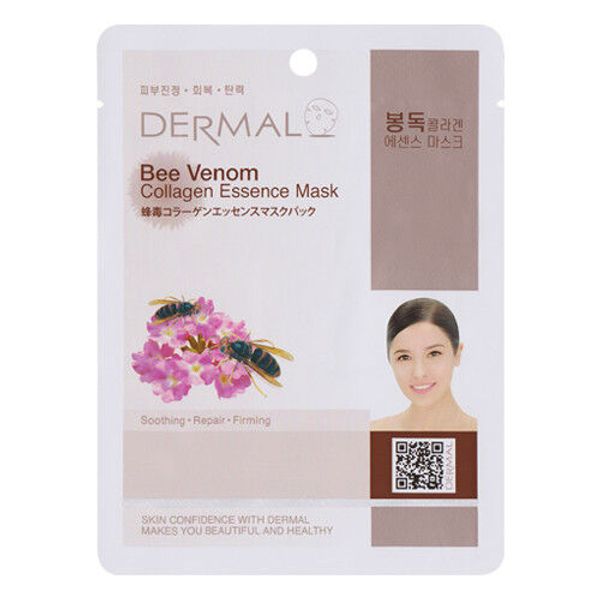 Dermal Korea Collagen Essence Facial Mask Sheet - Bee Venom (12 Pack)