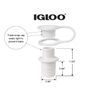 Igloo Cooler Replacement Standard Triple Snap Drain Plug (2pk)
