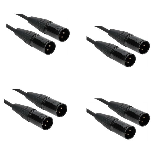 4 Patch Cable 1 ft XLR Male to XLR Male 
