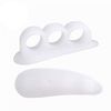Pedimend Silicone Gel Hammer Toe Protectors Straighten Crooked Toes - Toe Separator For Overlapping Toes - For Claw, Mallet & Curl Toes – UNISEX – Foot Care - White (2 PAIR)