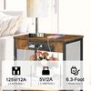 3-Tier Record Player Stand Storage Rack Turntable w/USB Ports Nightstand Table