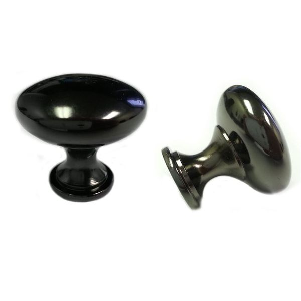 Black Nickel Round Mushroom Kitchen Cabinet Knobs 30mm 1-3/16"