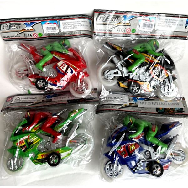 4 New Toy Motorcycles GT250 Friction With Light & Sound 2010