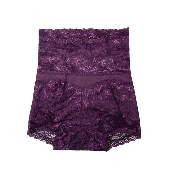 Laulea Akoakoa Women's Shorts, Girdle, Corrective Underwear, Boned, Power Net, Tummy, Lace, Women's, High Waist Shorts Girdle Purple