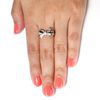 Sterling Silver Cubic Zirconia Infinity Bow Ring - Size Q 1/2