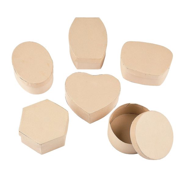 Fun Express DIY Cardboard Box Assortment -12 Pieces - Kids do it Yourself Crafts