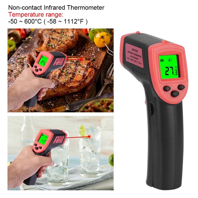 Infrared Thermometer Cooking Laser Temperature Gun-High Temperature Non  Contact Laser Pyrometer for Food Oven Industrial - AliExpress
