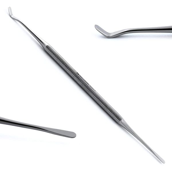 IMKRC®-Satin Edge Ingrown Toe Nail Lifter | Professional Stainless Steel Dual Head Cuticle Pusher | 2 Sided Ingrown Toenail Lifter