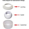 2 Pack  Pool Spa Return Jet Fitting 1" Opening Eye Ball Fits For Hayward SP1419E