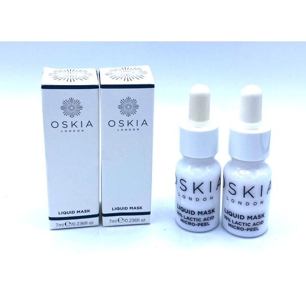 Lot/2 Oskia Liquid Face Mask Lactic Acid Micro Peel ~ 7 ml / 0.236 oz x 2