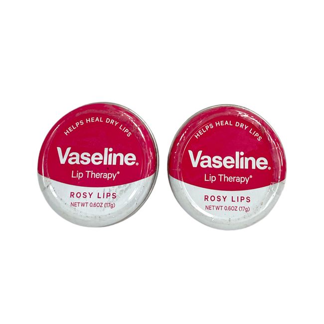 Vaseline Lip Therapy Rosy Lips(0.6oz/17g)Lot Of 2 New As Seen In Pictures