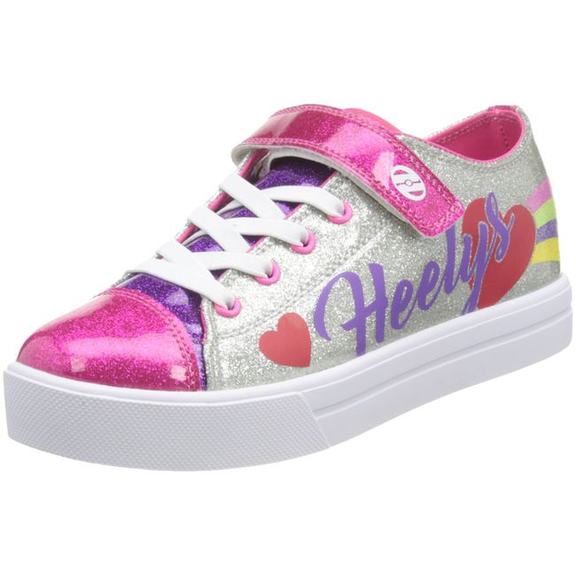 HEELYS SNAZZY-SILVER/MULTI CANVAS