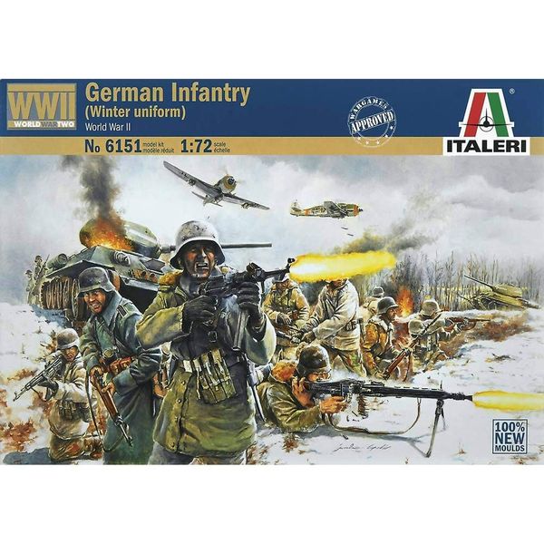 Italeri ITA6151 Figuren-Set Deutsche Infanterie (Winter) German Infantry Model kit, Multicolour