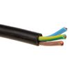 Kenable 13A UK Plug to Bare Ends Cable, 3 Meter Black Power Cord, 1.5mm² Wire