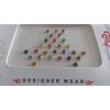 Aashlesha - Multi Coloured Round Spot Bindis (2.5mm, Mounted on Gold beads)