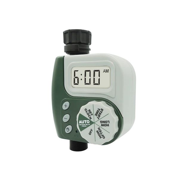 LINZI Electronic Garden Hose Water Timer Single-Outlet Waterproof Automatic Irrigation Lawn Sprinkler Watering Controller with LED Display and Adjustable System 664044