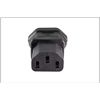 DINIC Netzadapter, Stromadapter Schweiz CH 3 pin Stecker/Kaltgeräte Buchse